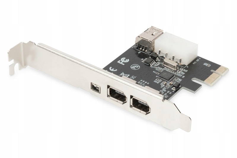 Karta/ovládač Firewire (400) PCI Exp., 2x Ext. 1x Ext. (Mini) IEEE1394a 6pin+Mini, nízky profil, VT6308P